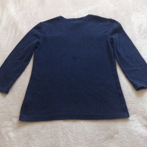 Chaps Womens' Henley Shirt 3/4 Sleeve, Sz. S - Picture 3 of 5